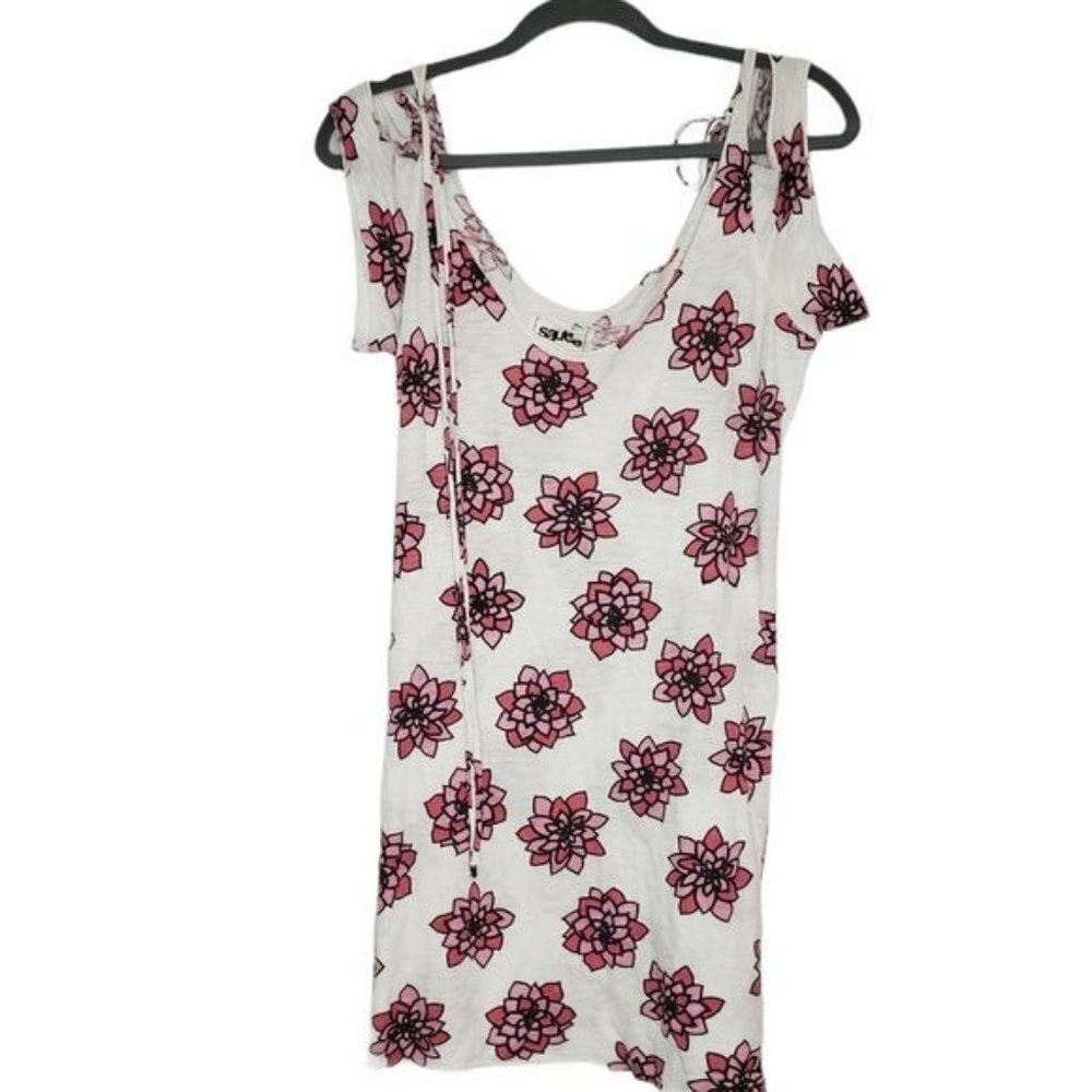 Sauce Floral Cover-up dress‎ with tie sleeves